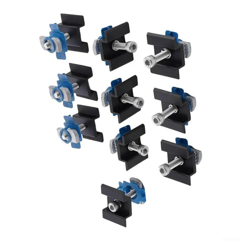 Badass 10 PC Aluminum Solar Clamping Block Kit With Stainless Steel Hardware Killer Photovoltaic Mounting Blocks for RV and Boat.