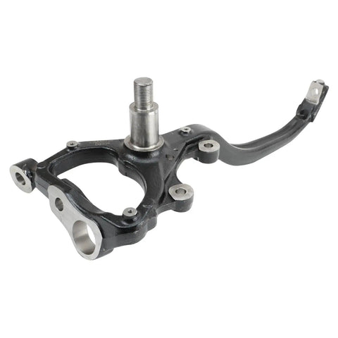 Heavy Duty Front Wheel Bearing Hub Assembly With CV Axle Shaft Four Piece Drivetrain Replacement Kit 2009 Through 2011 Dodge Challenger close-up view of black steel component.