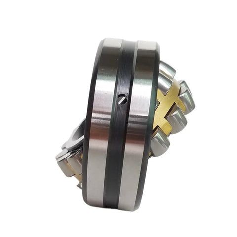 Rugged Double Row Spherical Roller Bearings With Self Aligning Cylindrical Design showing side view detail and heavy duty construction.