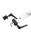 Precision Linear Guide Rail Stopper Block With Cushion Pad For 15Mm HGH15 Tracks, steel positioner with handles, locking mechanism, black finish.