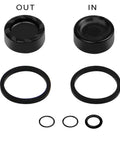 Pro Grade Ceramic Double Piston Hydraulic Brake Caliper Piston Repair Kit components layout with O-rings