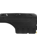 Ultimate Top Tier Heavy Duty Rear Toolbox Rack For Ford Ranger 2019 To 2021 Matte Black side view of durable storage crate.