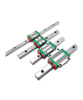 Smooth HGH15 High Precision Linear Guide Rail Kit With Slider Block For CNC Machines And DIY Projects. Alloy steel rails and blocks, four-piece set.