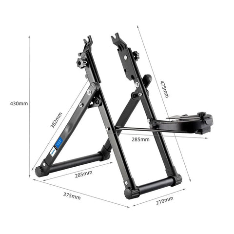 Truing Stand For Bike Wheels Carbon Steel Repair Stand For Easy Wheel Balancing And Precise Trueing, dimensions shown