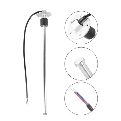 Built Tough Marine Fuel Sending Unit 0 To 190 Ohm 9 Inch Stainless Steel Gas Tank Level Sensor For Boat RV Car Truck with wiring.