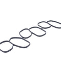 Heavy Duty Upper And Lower Intake Manifold Gasket Seal Kit Built Rock Solid For Smooth Garage Swaps On Hyundai Azera Palisade Santa Fe Kia Sorento Telluride V6 Engine Blocks - rubber gaskets arranged in a row.