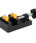 Compact Drill Press Vise Bench Clamp For Woodworking And Metalworking Handy Adjustable Holding Tool With Aluminum Alloy Body 55mm Clamping Range Sturdy Grip Lightweight 122x62x36mm 1 Pack Great For Clean Precise Drilling Polishing Engraving, black vise with screw clamp