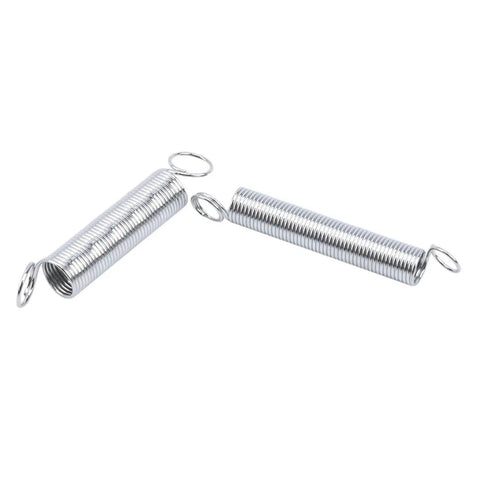 Close-up of two metal springs from 200-Piece Extension Springs Kit With Storage Box, Must-Have Heavy-Duty Compression And Tension Springs For Repairs