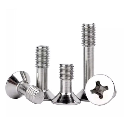 Top Shelf Stainless Steel Captive Panel Screws M2.5 X 6mm Phillips Cross Recess Countersunk Flat Heads 20 Piece Set visible from various angles.