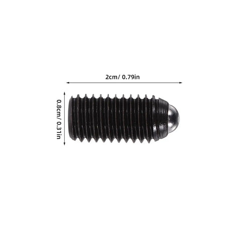 Lock It Down Tight With These 10 Pack Heavy Duty Carbon Steel Hex Ball Plunger Grub Screws, 2cm long with spring-loaded ball.