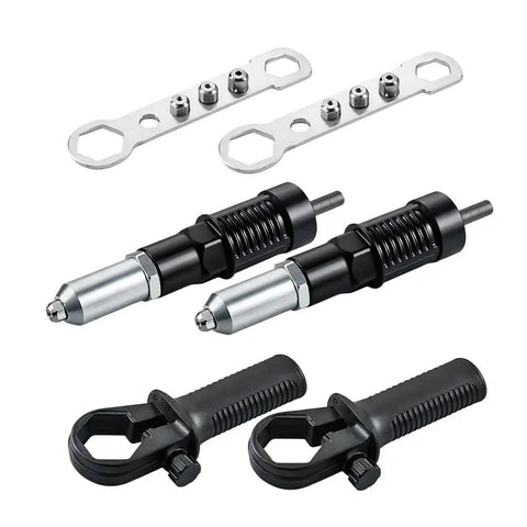Electric Rivet Gun Adapter Kit For Drills Turns Any Cordless Drill Into A Pro Riveter DIY Ready With Nut Setter For M3 To M8 Blind Rivets