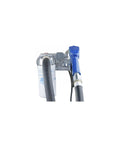 No Sweat Fuel Transfer Pump With Automatic Shut Off Nozzle And Premium Filter Kit 18 GPM 12 Volt Motor showing filter and nozzle.