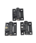 Black Plastic Adjustable Friction Torque Hinge for Cabinets and Furniture Doors, Easy Positioning and Durable 1 Piece XK513-3B shown