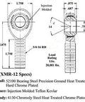 Bulletproof 4 Link Rod End Kit With 3/4 16 Threads Four Right And Left Ends 4130 Chromoly Bodies Teflon Kevlar Races Bungs And High Angle Spacers For Wild Builds detailed diagram with specs.