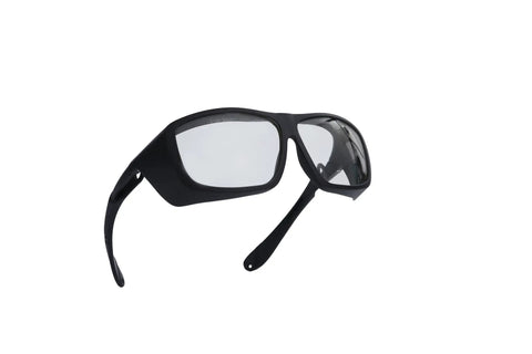 Heavy Duty Erb Laser Safety Glasses Built Different For 2940nm Erbium Yag Clinical Work Keeping You Sharp With Solid OD6 Plus Shield and Bright Lenses from side angle.