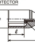 Technical diagram of Wheel Nut Socket Set One Half Inch Drive Six Point Thin Wall Three Piece With Color Coded By Size 17mm 19mm And 21mm