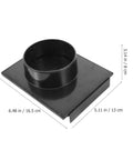 Top Notch Vanzack 100Mm Plastic Blast Gate For Dust Collection System, 100mm diameter, heavy-duty black adapter for shop use.