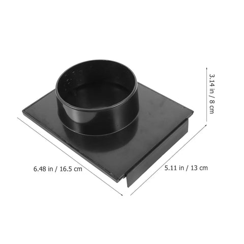 Milisten 100mm Black Plastic Vacuum Blast Gate Sliding Valve Dust Collector Accessory, 6.48 x 5.11 inches, user-friendly design.