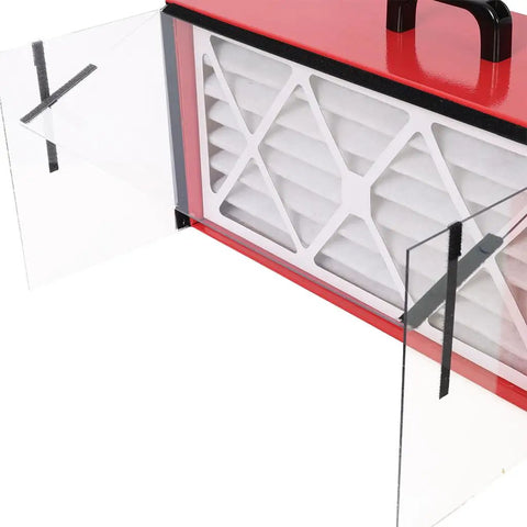 Lmaoss Heavy Duty Portable Tabletop Air Filtration System With 725 Cfm Powerful dust collection, HEPA filter detail view.