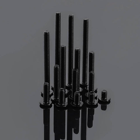 65mm Flat Head Hex Socket Cap Screws 10 Pack Black Coated 304 Stainless Steel M6 6mm Thread 1.0 Pitch With Hex Wrench Included