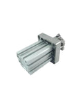 Heavy Duty Pneumatic Stopper Cylinder With A Top Shelf Aluminum Body And Smooth Precision Stroke Built For Rock Solid Industrial Automation Zero Leak Rate Plug In Ready Fitment For Your Shop Floor Upgrade, angled view showing sturdy aluminum construction.