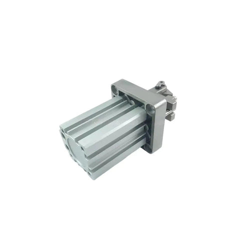 Heavy Duty Pneumatic Stopper Cylinder With A Top Shelf Aluminum Body And Smooth Precision Stroke Built For Rock Solid Industrial Automation Zero Leak Rate Plug In Ready Fitment For Your Shop Floor Upgrade, angled view showing sturdy aluminum construction.