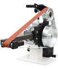 Tabletop Belt Sander And Knife Grinder With Multi Angle Sharpener And Polisher Featuring Three Swappable Wheels And A Solid 2200 Watt Copper Motor