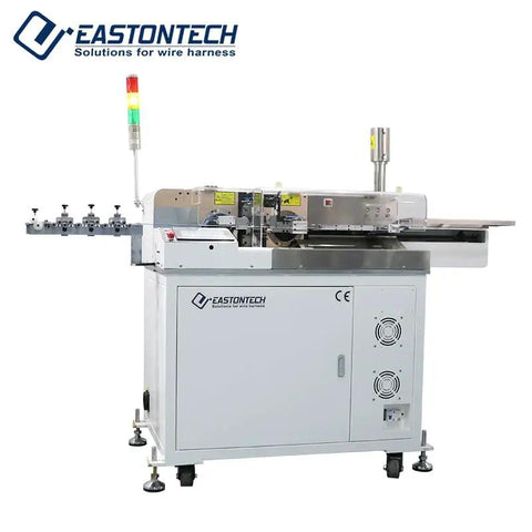 Bullet Proof Fully Automatic Eight Head Wire Tinning Machine For Cable Plants Quick Cutting Stripping Twisting Tool with PLC interface.