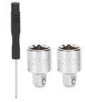 Portable Digital Torque Meter With Precision Wrench Adapter For Car Bearing Checks And Container Lid Tightness Tests Electric Torque Tester featuring chrome sockets and wrench.