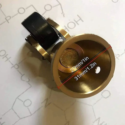 Solid Brass Swivel Castor Wheels With Smooth Rubber Glides For Heavy Furniture Vintage Antique Dining Chair Casters close-up view with measurements.