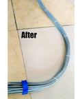 Heavy Duty Network Cable Organizer Wire Comb Kit With Hook And Loop Straps For Slick And Dead Straight Cat5 Cat6 Data Center Server Room Wire Manage No Fuss Daily Grind Fixer, neatly organized cables after use.
