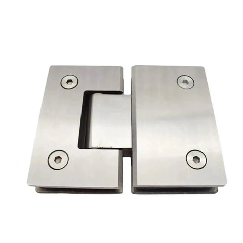 Premium Heavy Duty Glass Door Hinge With A Buttery Smooth Wide Swing And Totally Rust Proof Stainless Steel Build For Cabinets And Bathroom Fixtures That Really Holds Up And Stays Rock Solid Over Time, viewed from the top.