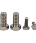 Pro Grade Pure Titanium Hex Bolts And Screws M12 Thread 10 Piece Lot Sizes 10 To 120mm DIN933 displayed in various heights.