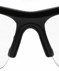 Front view of Straight Up Professional Laser Safety Glasses With Top Notch Clarity And Featherweight Unisex Black Frames.