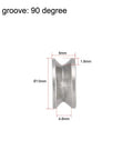 V624ZZ Deep Groove Ball Bearings 4mm X 13mm X 6mm Double Metal Shielded Carbon Steel for V groove pulley, 90 degrees.