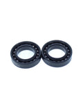 Heavy Duty High Temperature Ball Bearings With Rock Solid Cast Iron Housings Rated For 500 Degrees Celsius, two black ball bearings.
