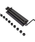 Hand Crank Sheet Metal Bead Roller Machine With Six Die Sets for fabrication, adjustable roller pressure, forward and reverse, black