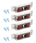Badass U Groove Double Wheel Pulleys Featuring Slick Nylon Rollers For No Sweat Sliding Doors Windows And Cabinet Hardware In Tough Silver Finish Pack Of Four Pieces with screws