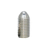 Top Shelf Rock Solid Stainless Steel Spring Ball Plungers With Internal Hex Roller Thread Bolt Design For Precision Locating Tasks 10 Piece Heavy Duty Hardware Set In M12 Size And Thirty Millimeter Length knockout fastening solution showing a single stainless steel spring ball plunger bolt.