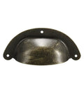 Top Shelf Vintage Bronze Cup Pulls For Kitchen Cabinets And Dressers Featuring Heavy Carbon Steel Build With Flawless 3.9 Length And 1.77 Width For A Killer 6 Pack Furniture Refresh, bronze cup pull close-up.