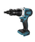 Brushless Electric Rivet Gun Kit With Rechargeable Battery, Automatic Riveting Tool, Rivet Nut Gun For M3 To M12 shown in side view