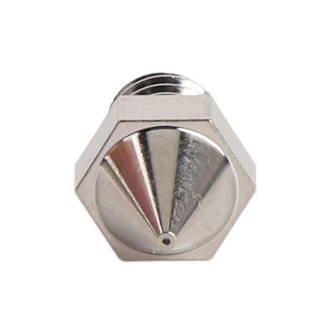 Premium 0.4mm Carbide 3D Printer Nozzle Tip showing hexagonal shape and smooth finish, ideal for high precision printing.