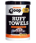 Container of Orange Heavy Duty Ruff Towels with Scrubbing Power 10 by 12 Inches, dual textured for dirt, grease and more, 72 count.