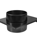 Milisten 100mm Black Plastic Vacuum Blast Gate Sliding Valve Dust Collector Accessory with flat base for easy installation.