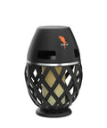 Front view of Waterproof Tiki Torch Bluetooth Speaker from Two Pack Portable Party Speaker With Flickering LED Lights Perfect For Travel Backyard Parties Poolside And More