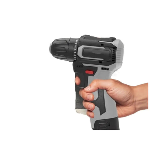 Beast Mode Cordless Brushless Electric Drill Featuring Iron Grip Ratchet Chuck being held in hand for home repairs.