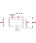 Five Eighths To One Half Inch High Misalignment Spacer Heims Rod End Ends Heim Joint Set Of Four Beefy 1045 Steel With Zinc Plating For Auto And Off Road Use Industrial Grade Corrosion Resistant Durable Precision Fit. diagram showing 0.625 to 0.50 inch spacer dimensions