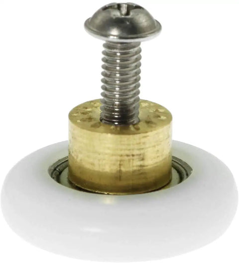 Four Pack Shower Door Rollers Set Replacement Wheels For Glass Sliding Doors 19mm Diameter By 5mm Thickness With 4mm Inner Hole And Stainless Screw