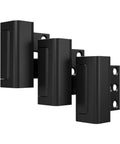 3 Pack Boss Level Door Reinforcement Locks with Heavy Duty Adjustable Screws, black metal jammers for security doors.