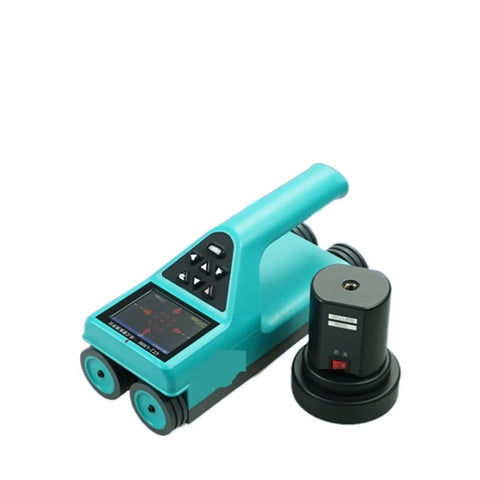 Heavy Duty Digital Stud Finder Wall Scanner With Wireless Cloud Sync And Dead Nuts Accurate Steel Bar Concrete Depth Gauge For Zero Hassle Weekend Diy Renovation Projects, teal scanner with display and probe.